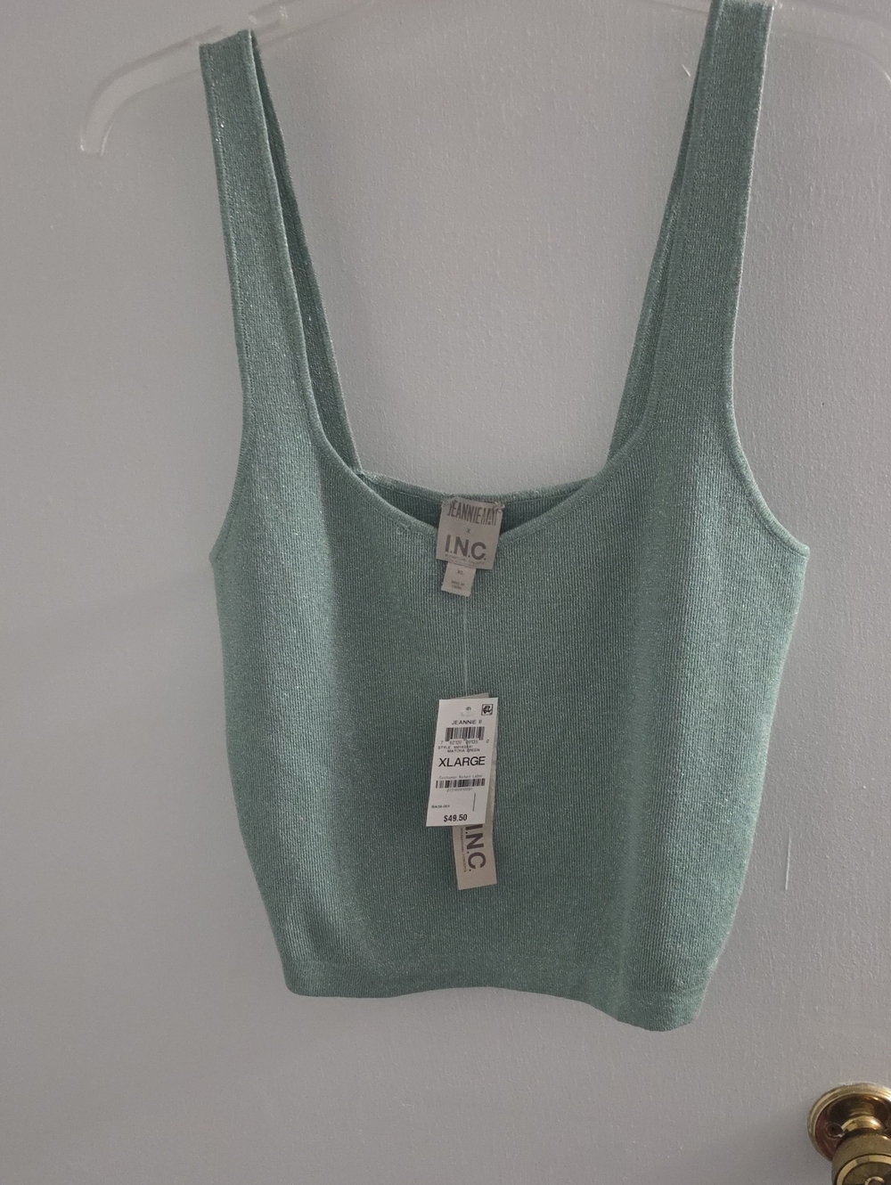 INC International Concepts Seafoam Knit Tank Top